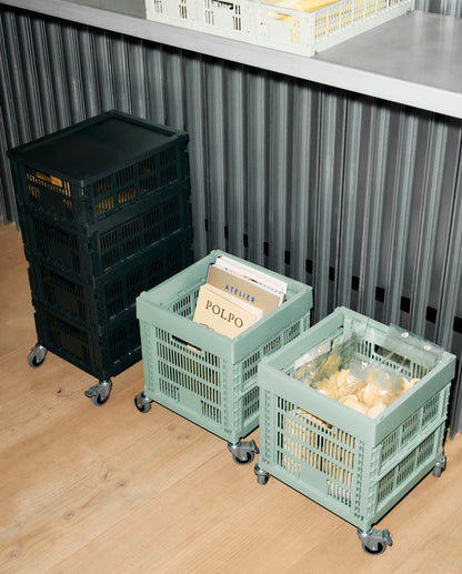 Colour Crate, M, recycled plastic, charcoal