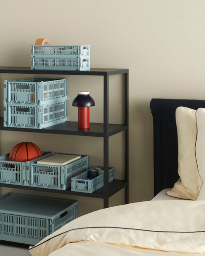 Colour Crate Mini, Oblong, recycled plastic, dusty blue