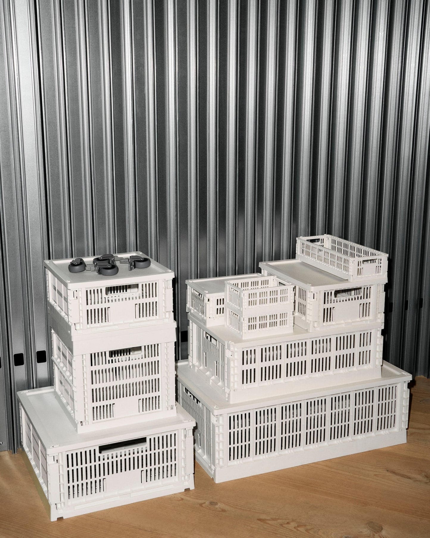 Colour Crate lid, M Square/Cube, recycled plastic, off-white