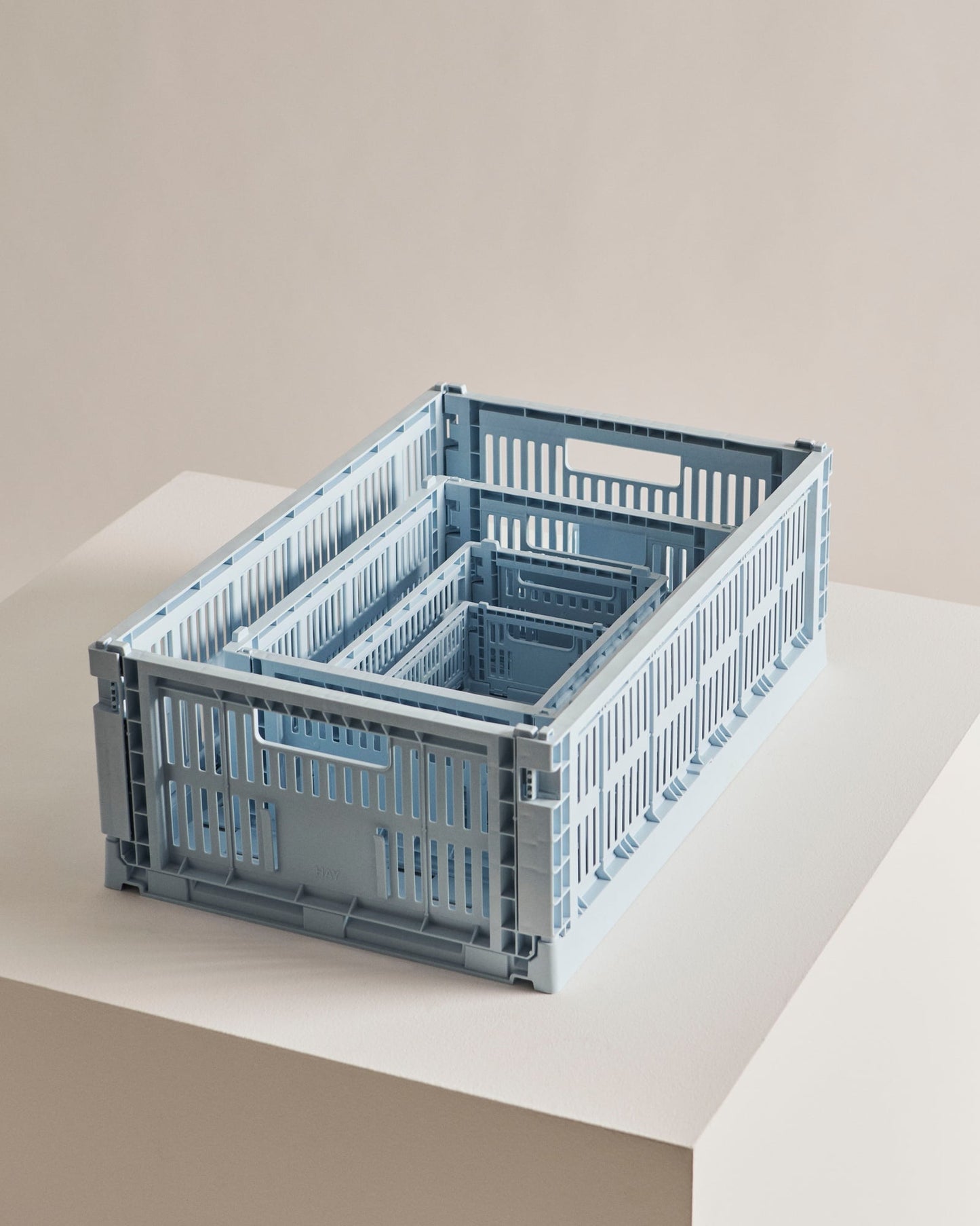 Colour Crate, M, recycled plastic, soft blue