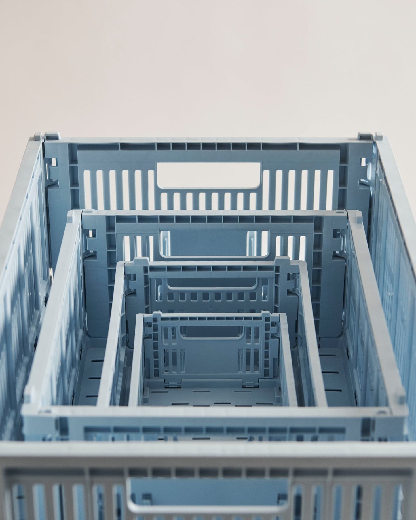 Colour Crate, S, recycled plastic, soft blue