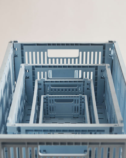 Colour Crate, S, recycled plastic, soft blue