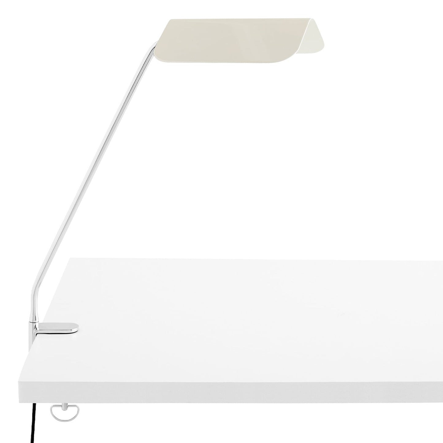 Apex desk clip lamp, oyster white