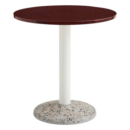 Ceramic table, 70 cm, bordeaux