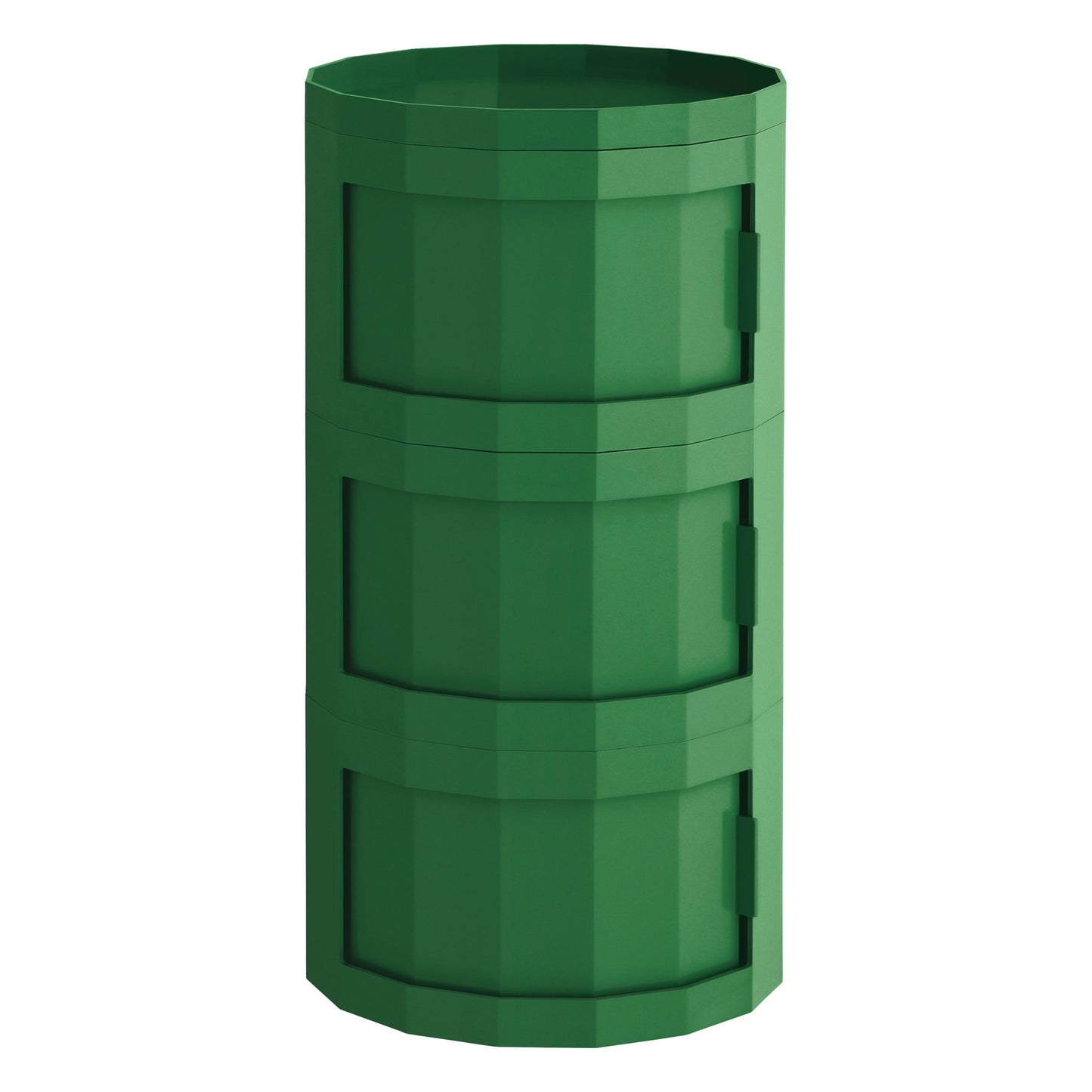 Facet cabinet 30, incl. feet and castors, three doors, spinach green