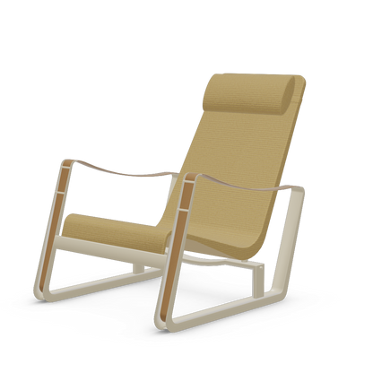 Cite Lounge Chair (Prouve Blanc Colombe (Ecru) powder-coated (smooth)) by Vitra