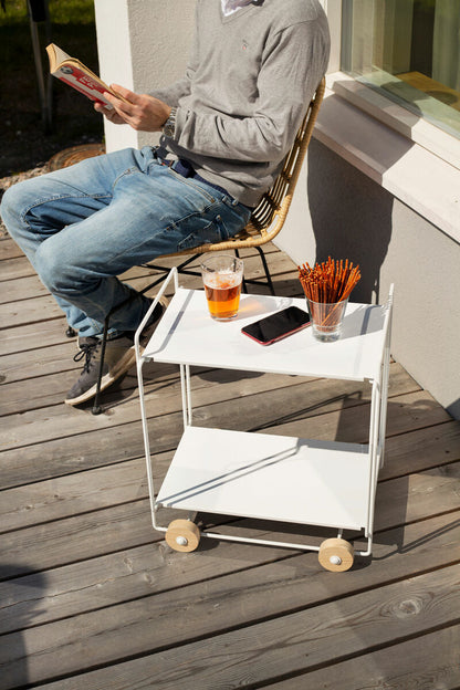 Tampere serving trolley, white