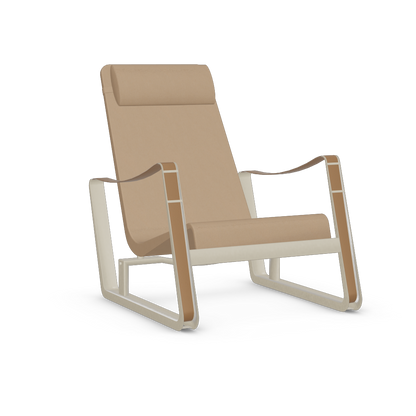 Cite Lounge Chair (Prouve Blanc Colombe (Ecru) powder-coated (smooth)) by Vitra