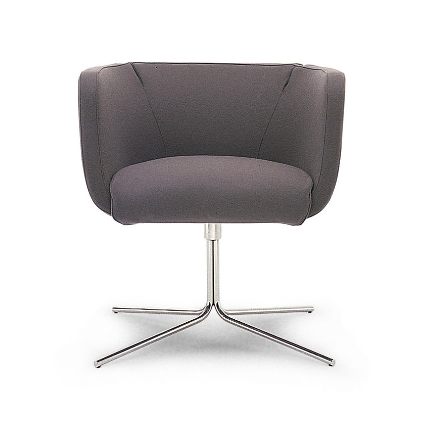 JELLY - Swivel easy chair with removable cover with 4-spoke base (Category - Fabric | Basic).