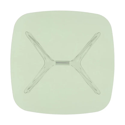 Blast Square Coffee Table by Kartell #GREEN / CRYSTAL CHROME DETAIL