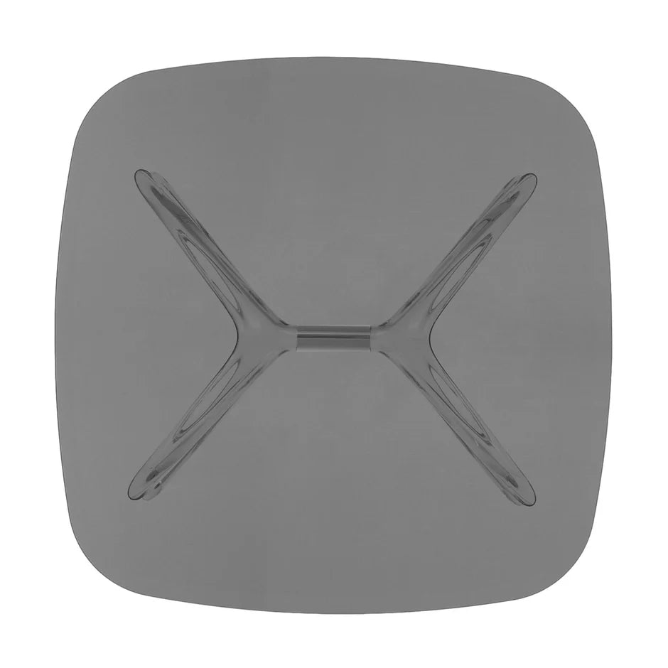 Blast Square Coffee Table by Kartell #GREY / CRYSTAL CHROME DETAIL