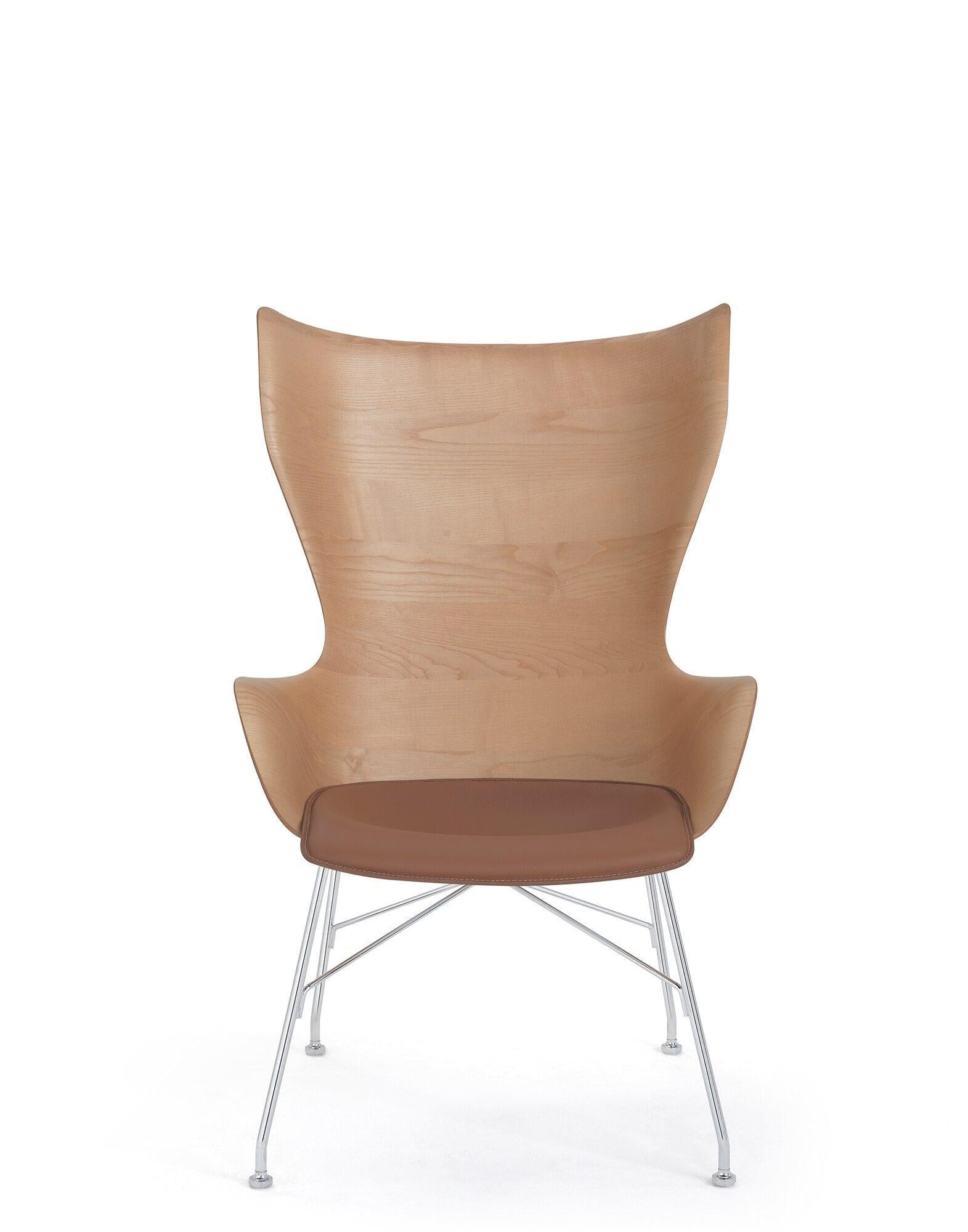 K/WOOD Armchair (with Leather Seat).