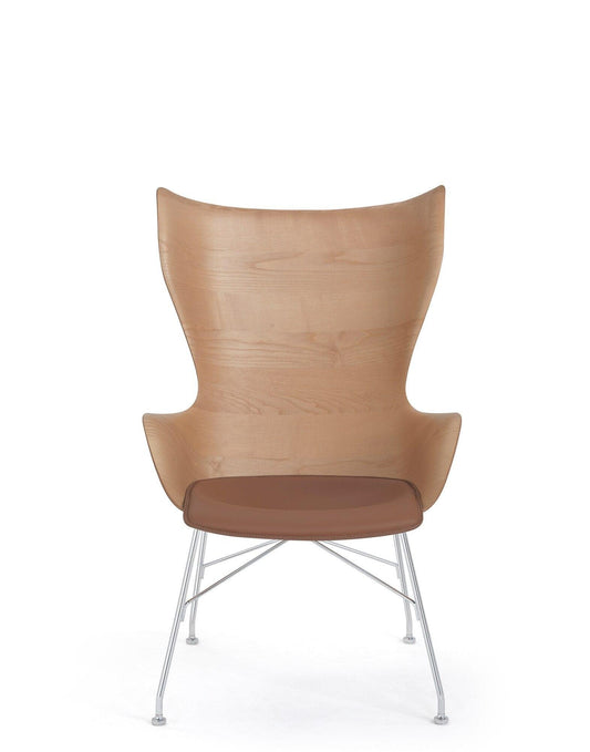 K/WOOD Armchair (with Leather Seat).