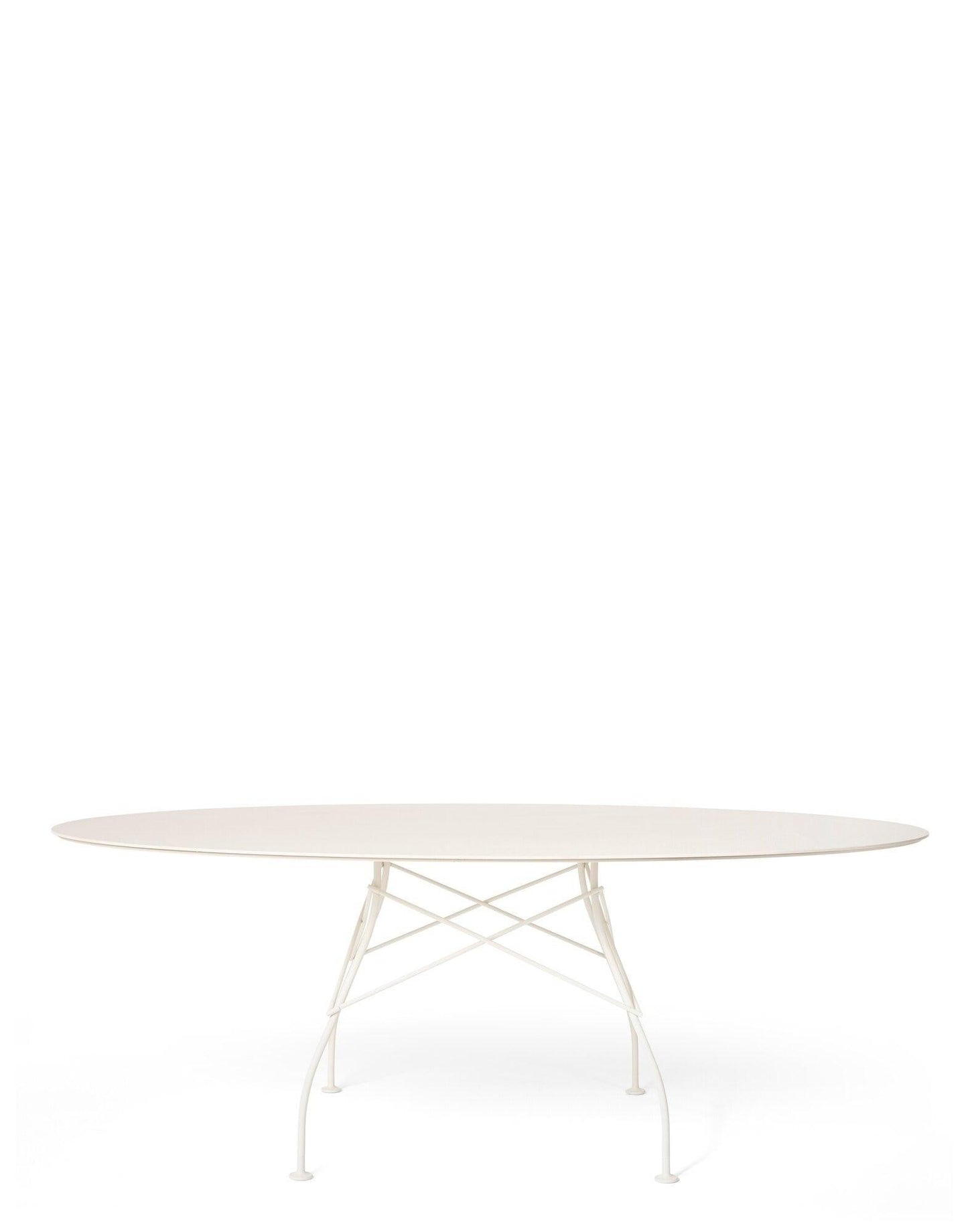 Glossy Outdoor Oval Table.