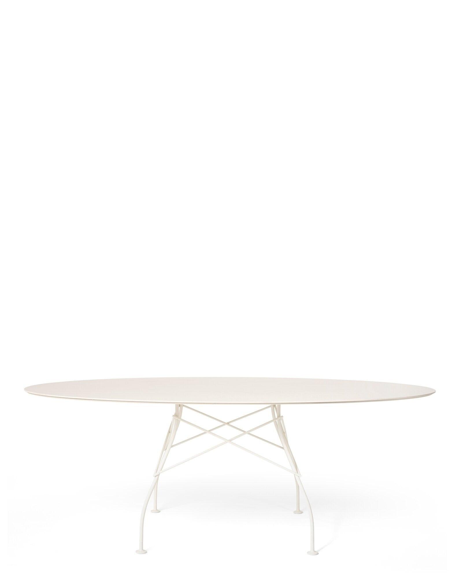Glossy Outdoor Oval Table.