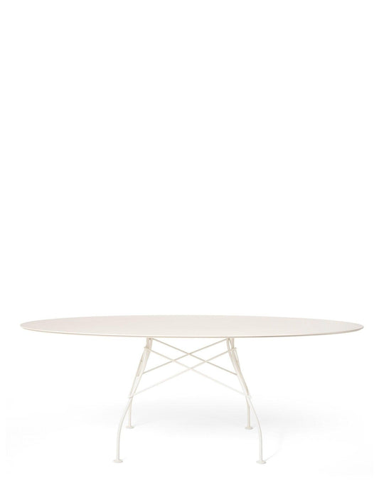Glossy Outdoor Oval Table.