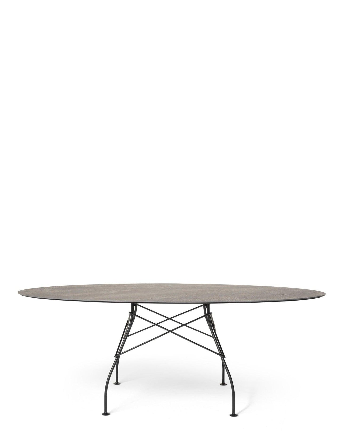 Glossy Outdoor Oval Table.