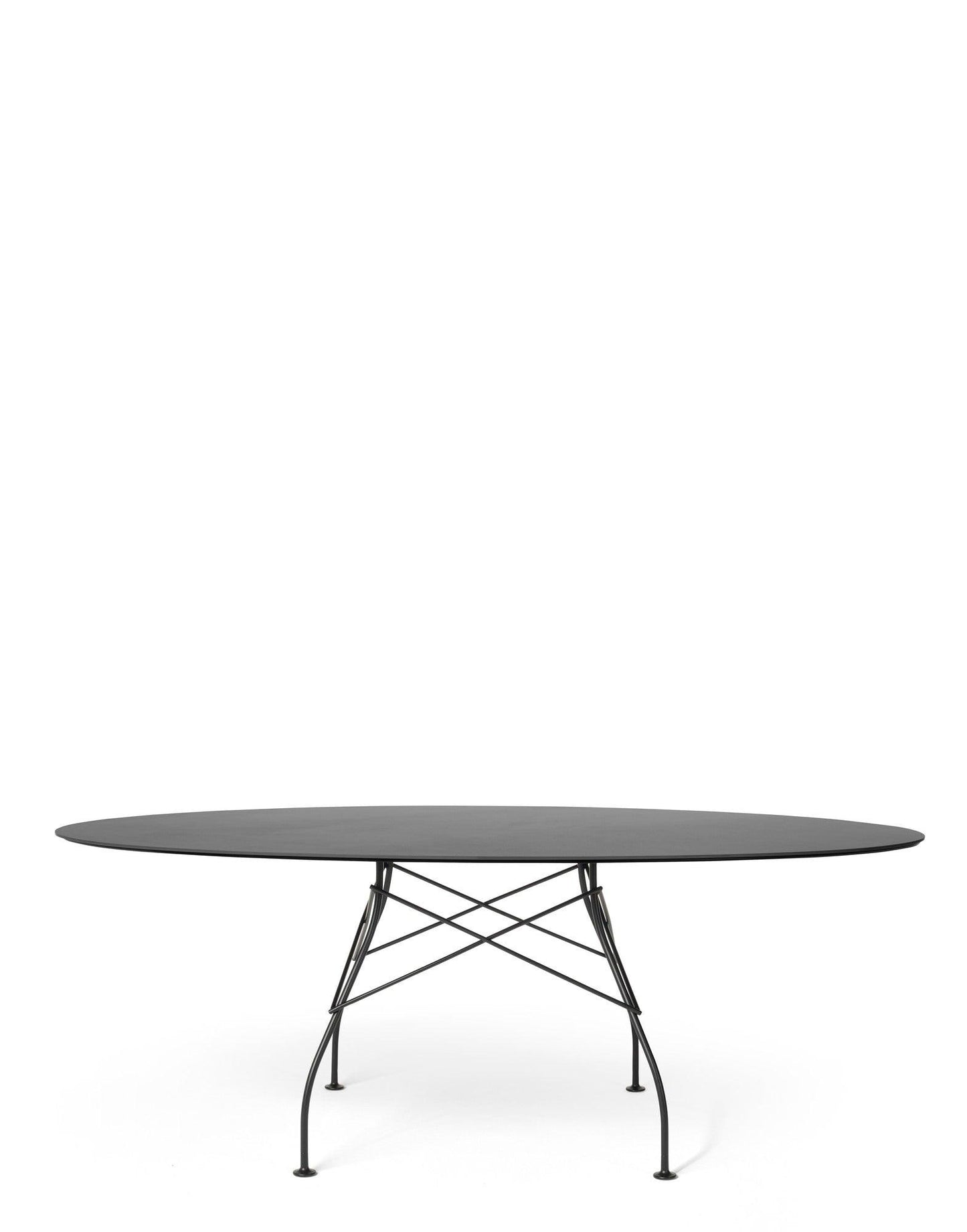Glossy Outdoor Oval Table.
