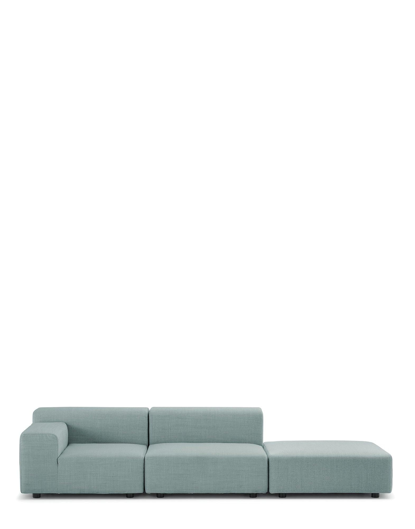 Plastics Outdoor Two-Seater Sofa + Pouf.