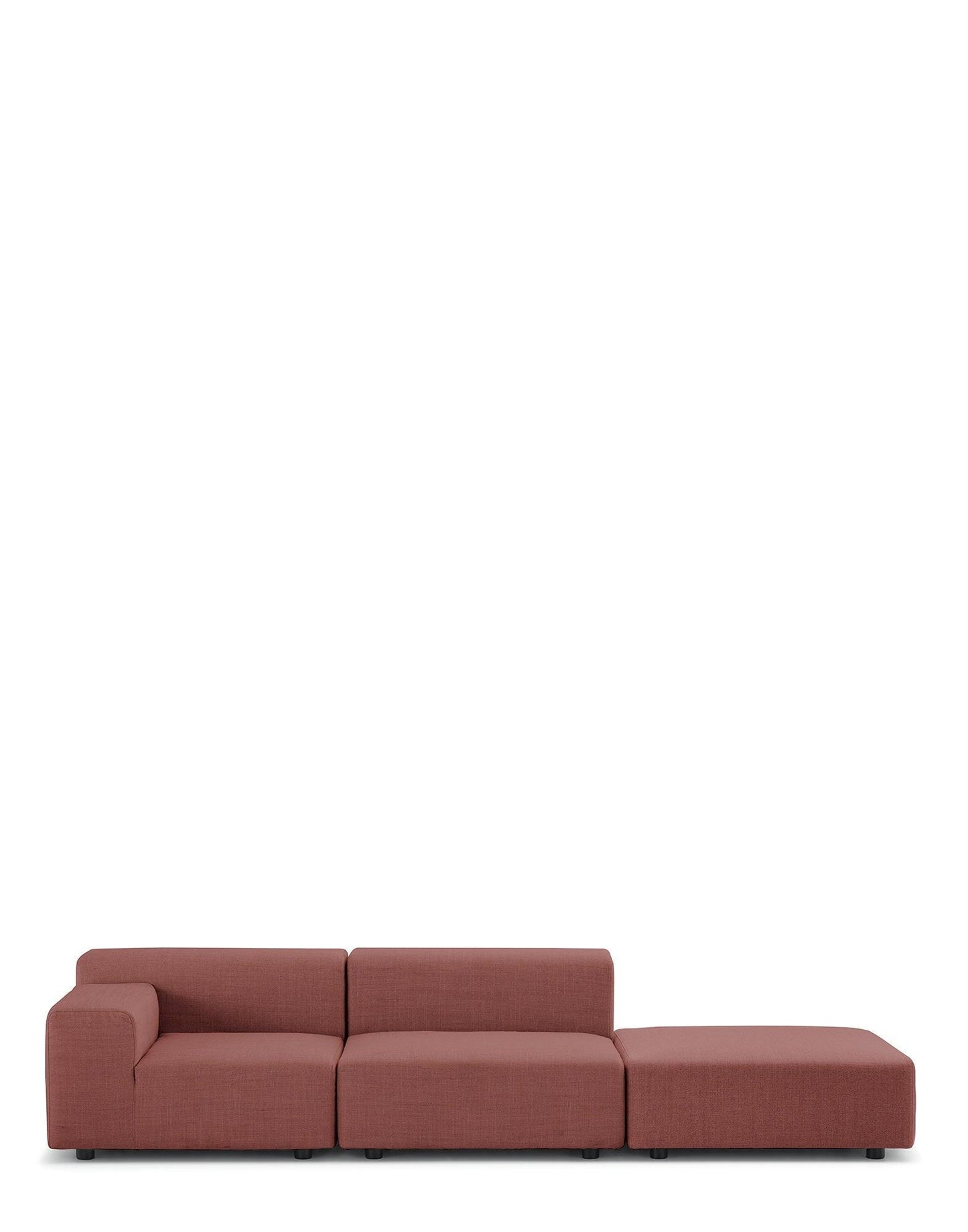 Plastics Outdoor Two-Seater Sofa + Pouf.