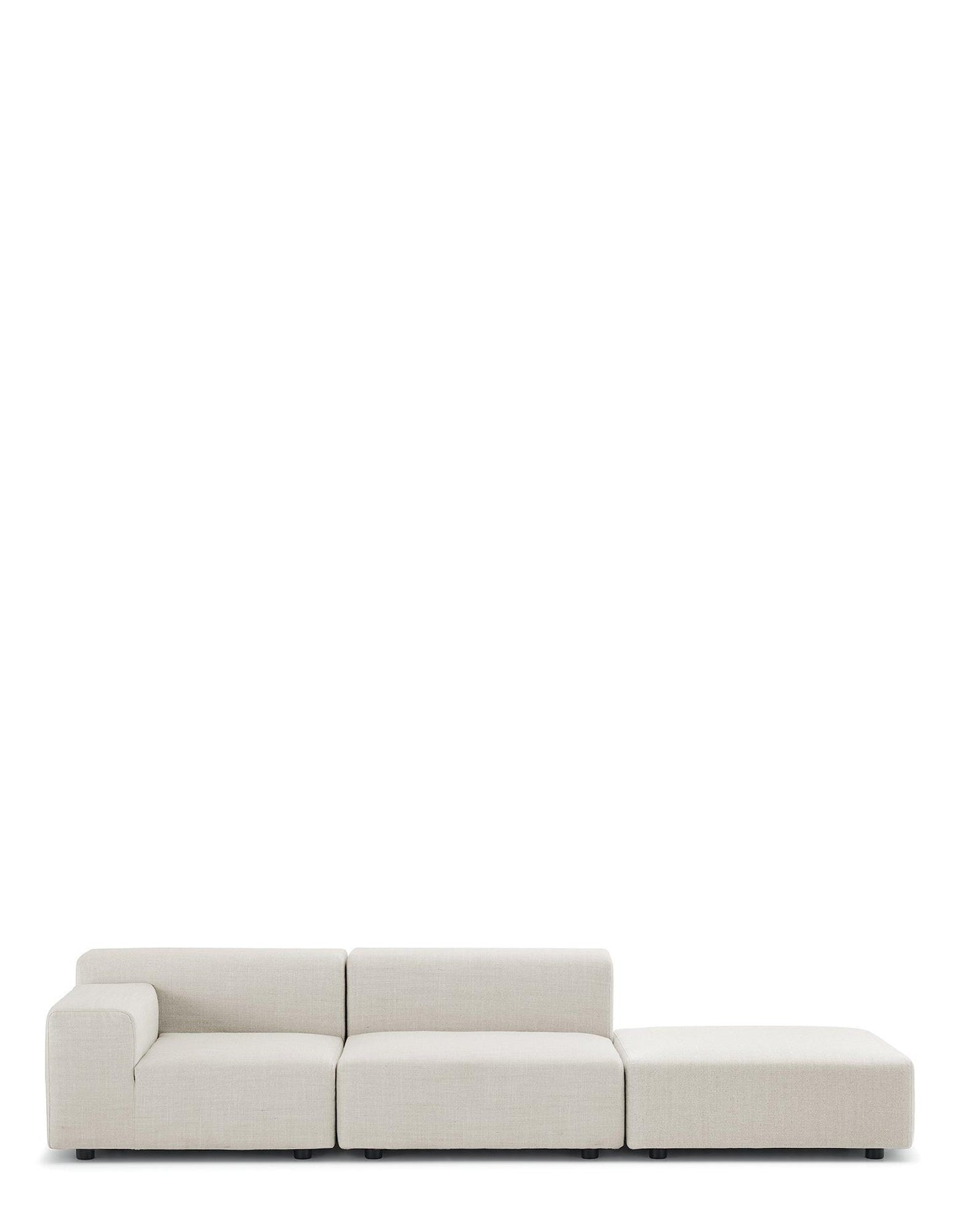 Plastics Outdoor Two-Seater Sofa + Pouf.