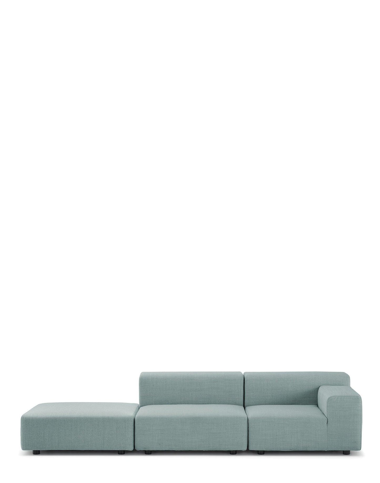 Plastics Outdoor Two-Seater Sofa + Pouf.