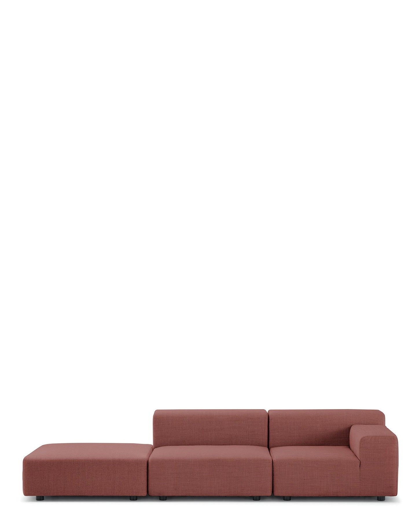 Plastics Outdoor Two-Seater Sofa + Pouf.