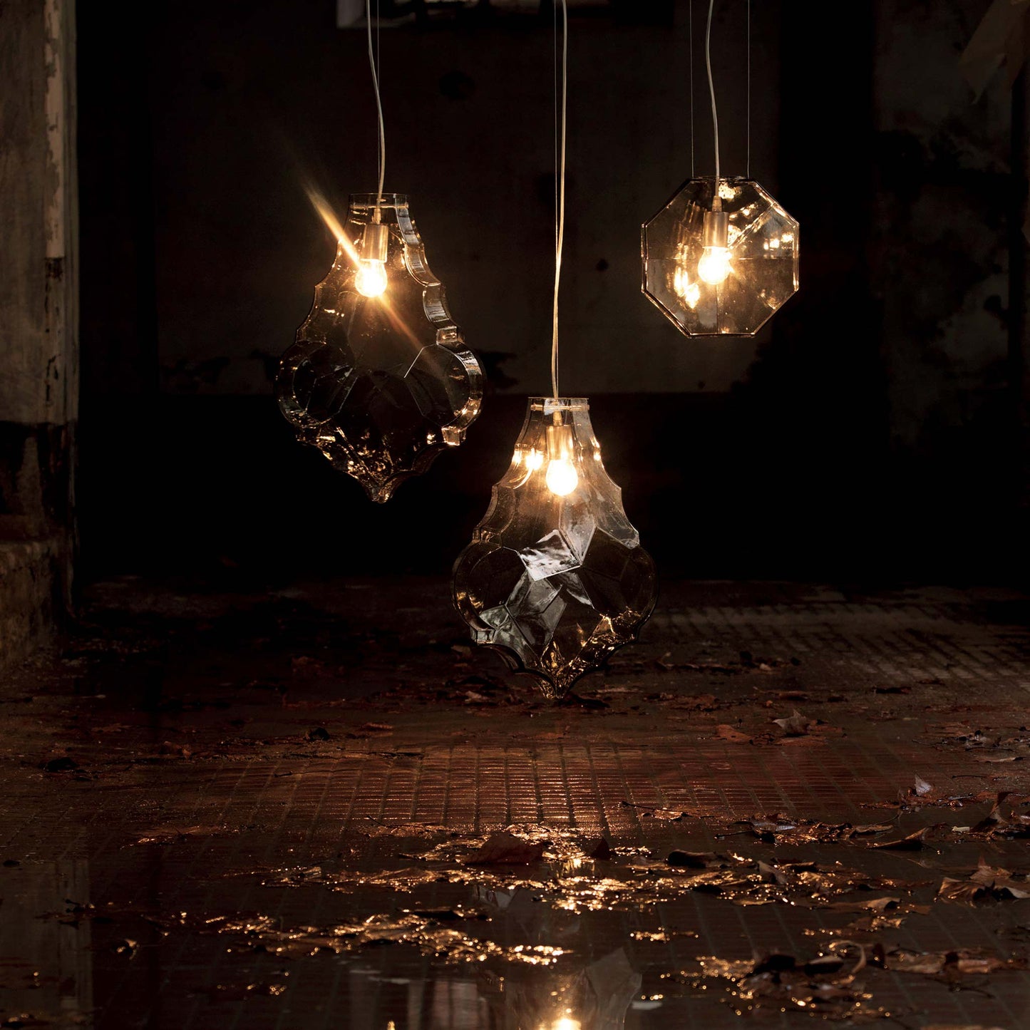 24 KARATI SE104 - Glass pendant lamp.