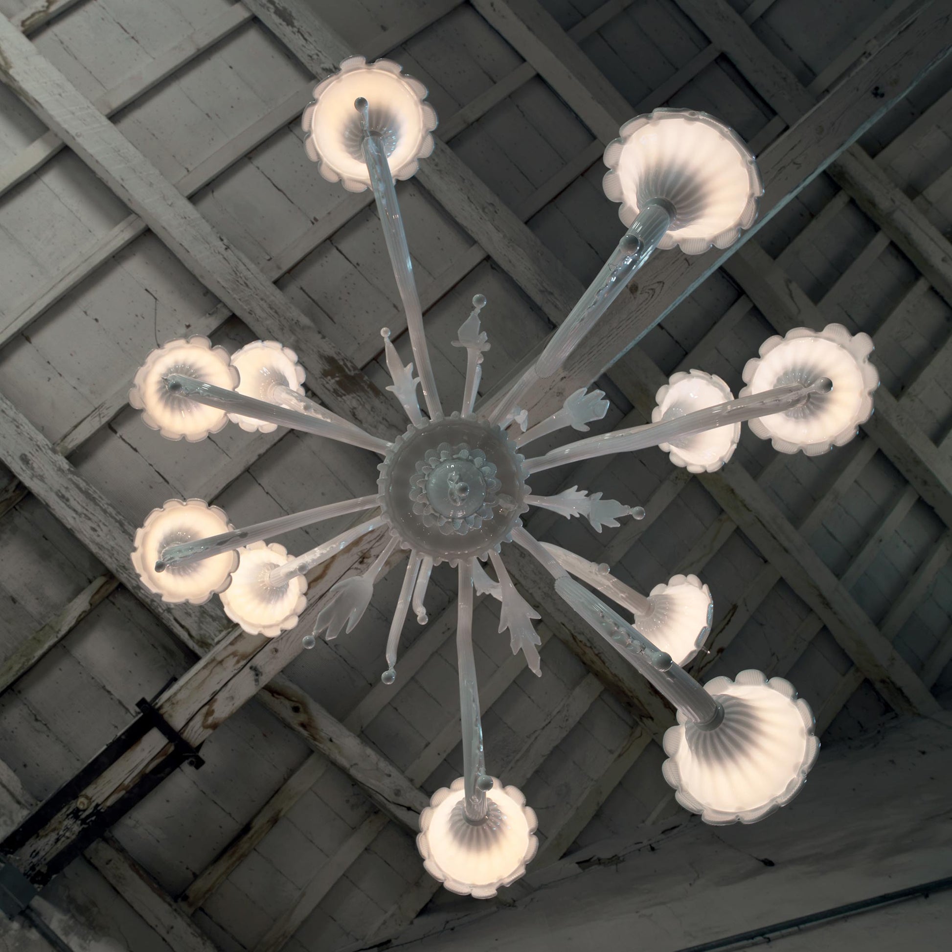AU REVOIR - Glass chandelier.