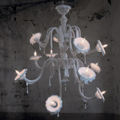 AU REVOIR - Glass chandelier.