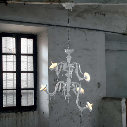 AU REVOIR - Glass chandelier.