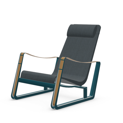 Cite Lounge Chair (Prouve Bleu Dynastie powder-coated (smooth)) by Vitra