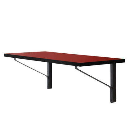 Artek Kaari Wall Console REB 006 — black stained/red linoleum/black edge