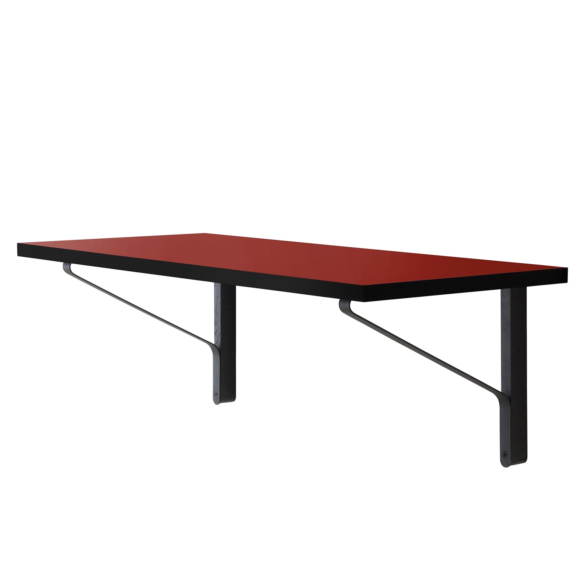 Artek Kaari Wall Console REB 006 — black stained/red linoleum/black edge