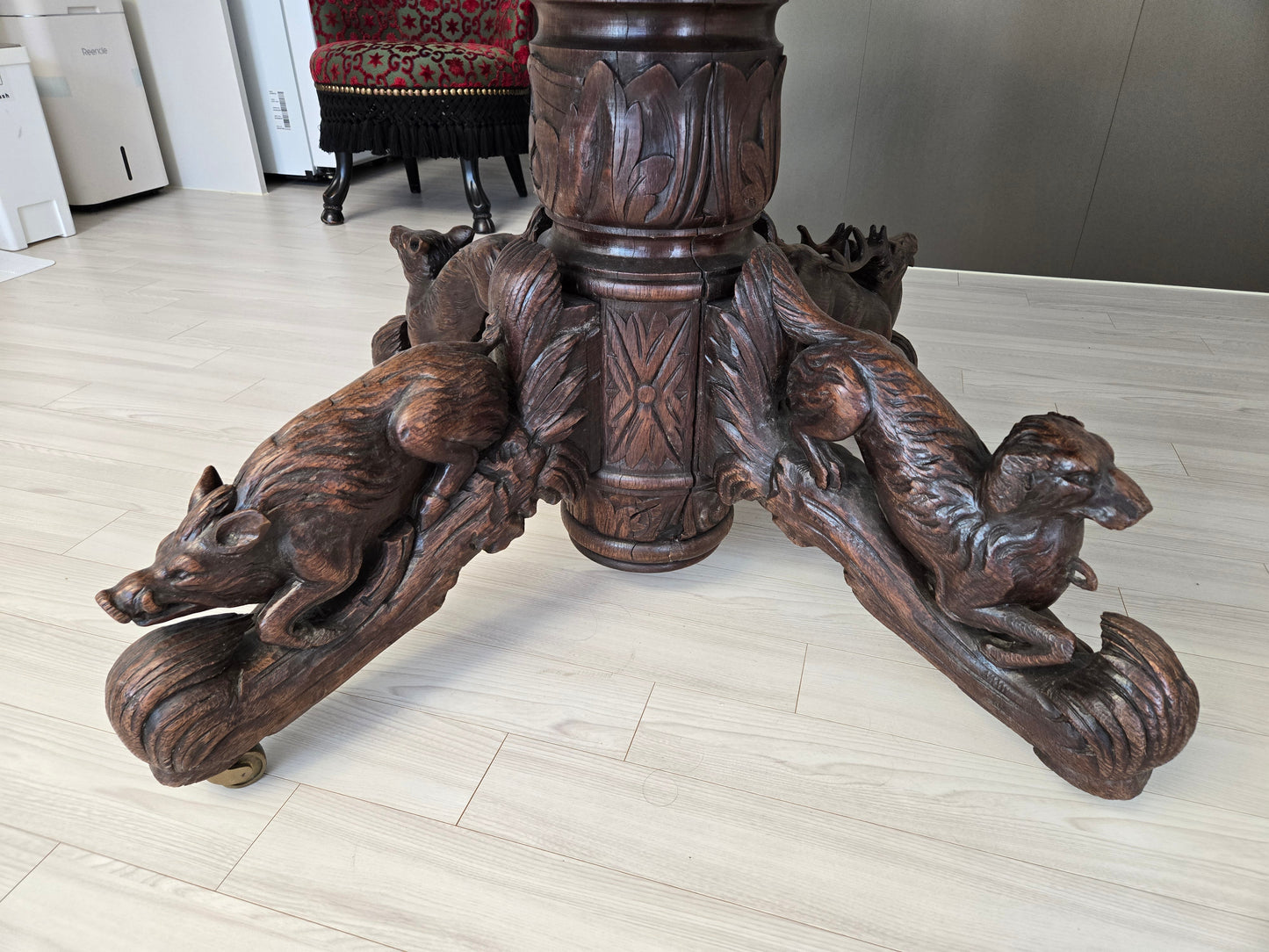 [Domestic Stock] (Vintage) French Oak Hunt Table