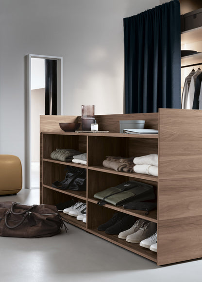 NOVEL ISLAND - Wooden chest of drawers with integrated handles.