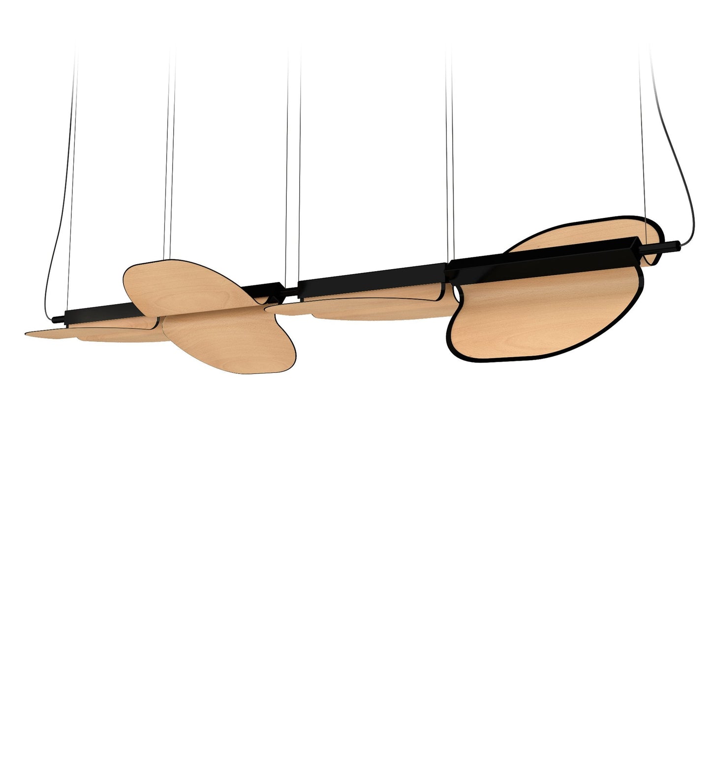 OMMA S2X2 - LED swivel wood veneer pendant lamp.