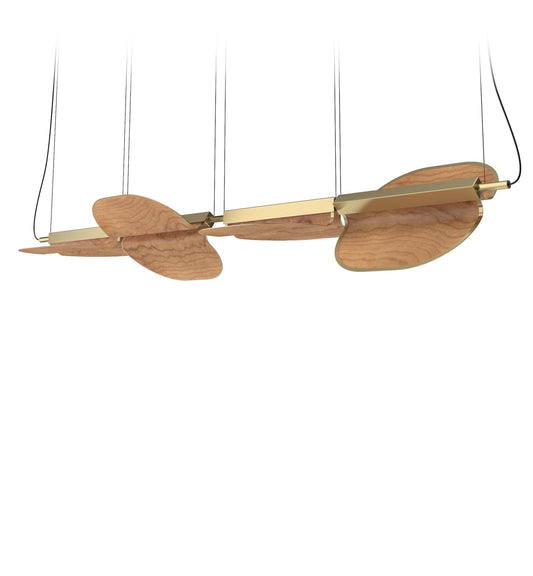 OMMA S2X2 - LED swivel wood veneer pendant lamp.