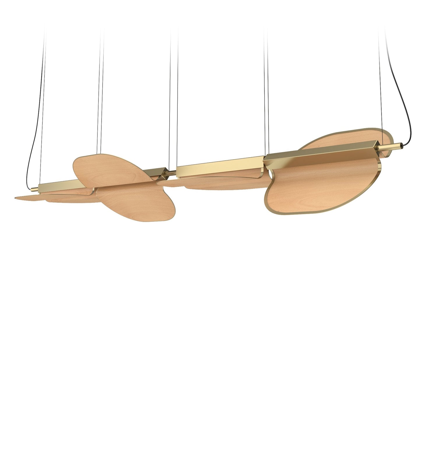OMMA S2X2 - LED swivel wood veneer pendant lamp.