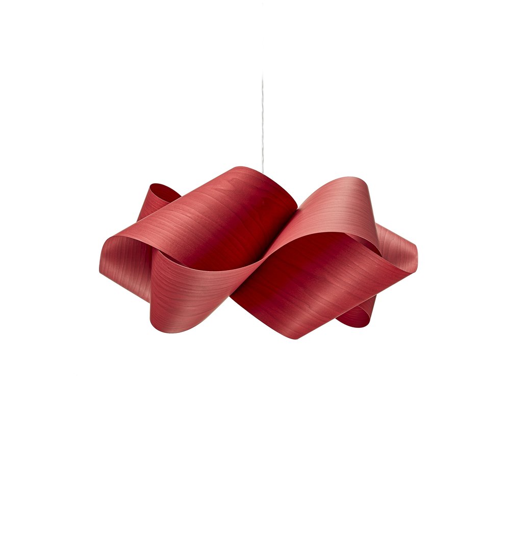 SWIRL - Handmade wood veneer pendant lamp.