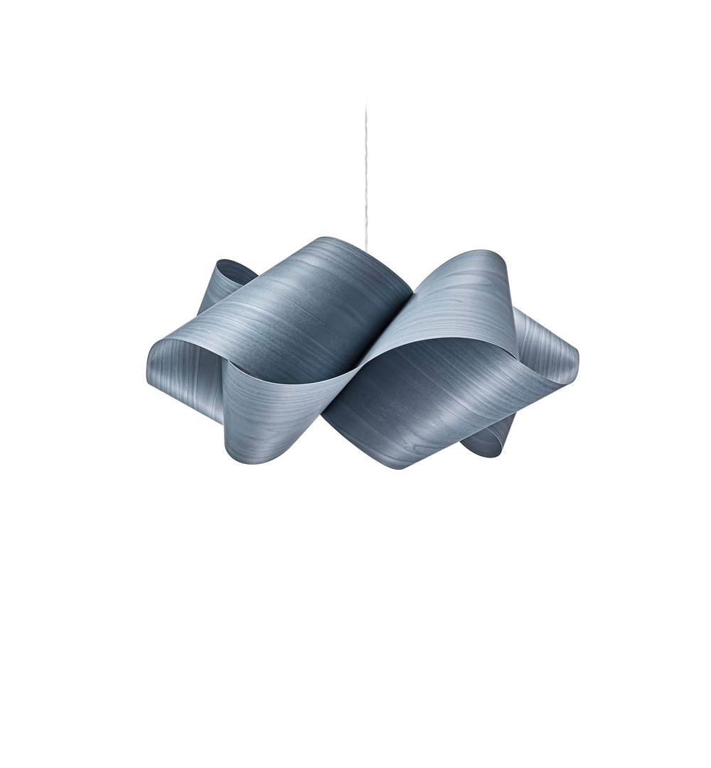 SWIRL - Handmade wood veneer pendant lamp.