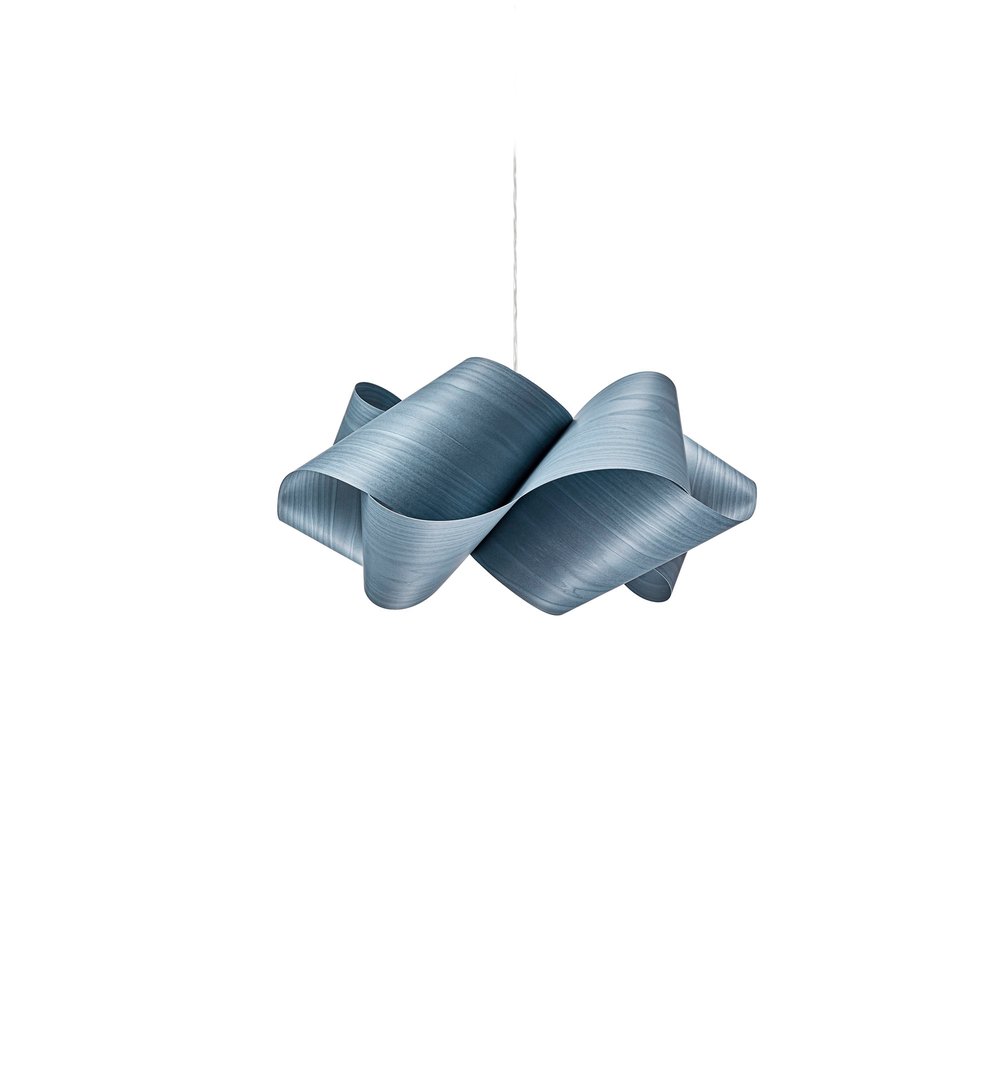 SWIRL - Handmade wood veneer pendant lamp.