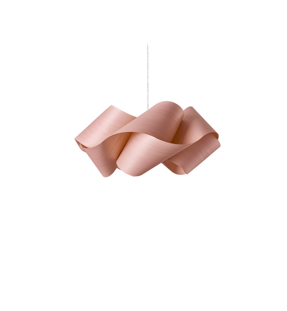 SWIRL - Handmade wood veneer pendant lamp.
