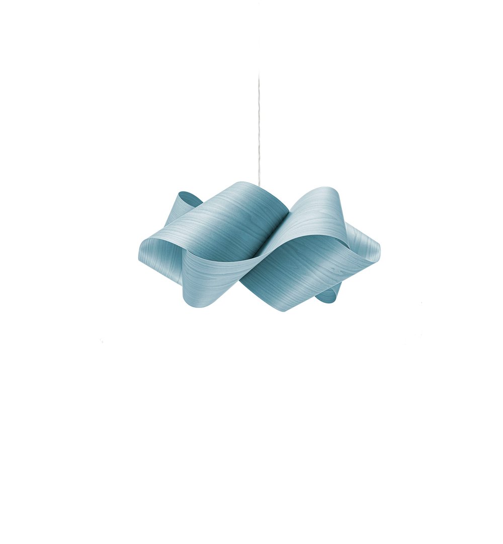 SWIRL - Handmade wood veneer pendant lamp.