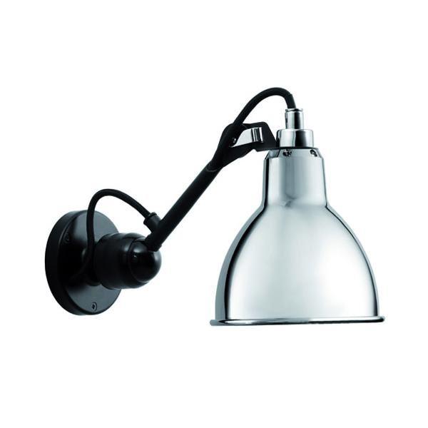 Lampe Gras N304 Wall Lamp Matt Black & Chrome Hardwired