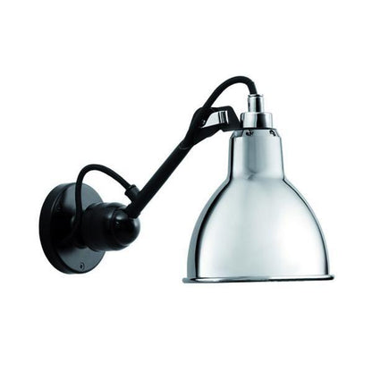 Lampe Gras N304 Wall Lamp Matt Black & Chrome Hardwired