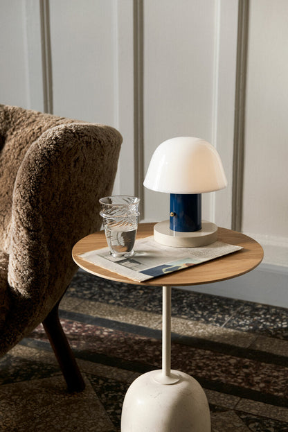 Lato LN8 coffee table, oak - Cream Diva marble