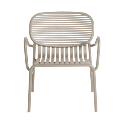 WEEK-END - Garden powder coated aluminium easy chair with armrests.