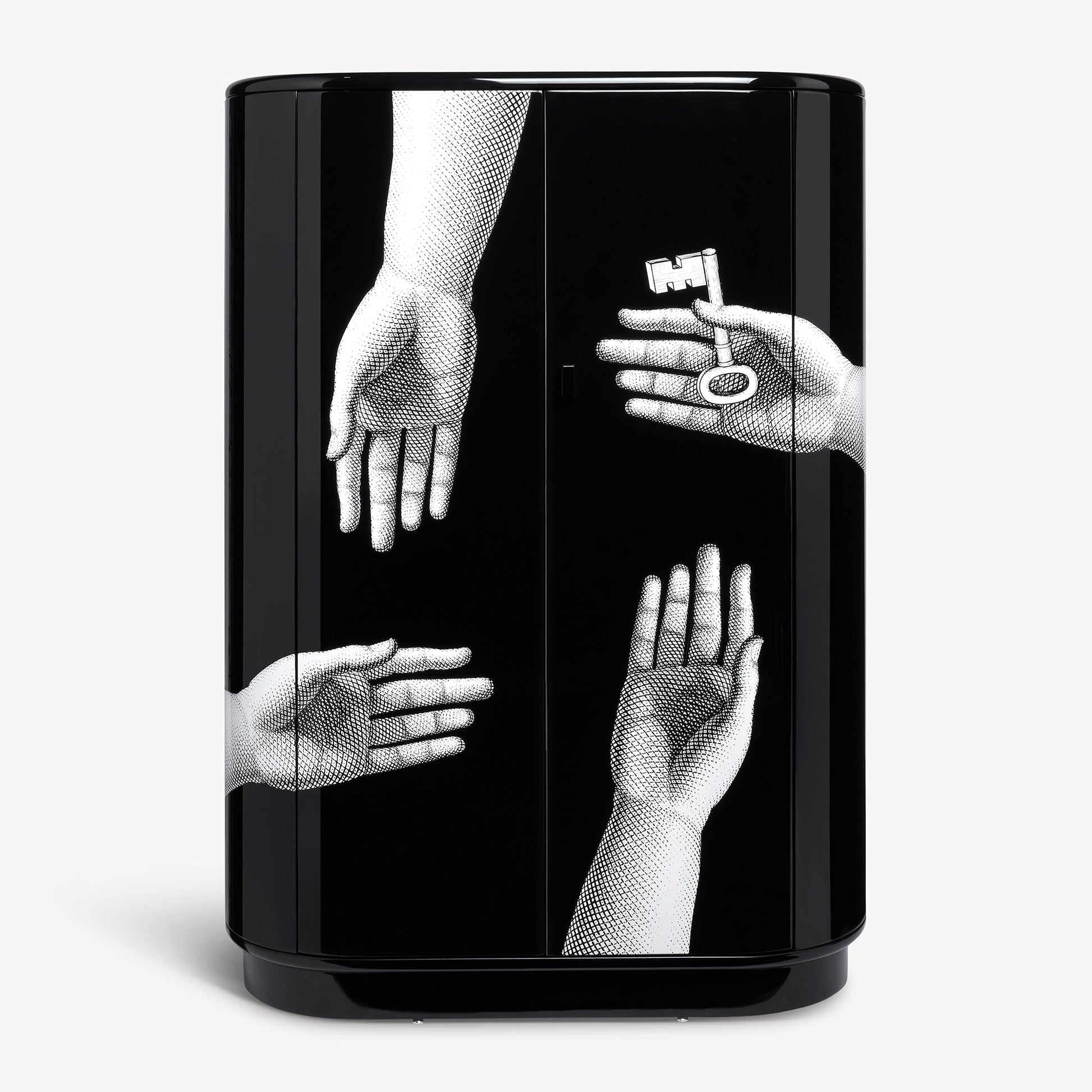 Curved Cabinet Mani con Chiave e Serratura