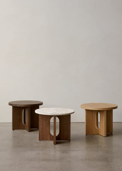 Androgyne side table, 50 cm, oak - Kunis Breccia